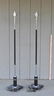 Pair Art Deco Chrome & Painted Wood Floor Lamps - 2