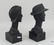 Pair Plaster Busts, Art Deco Style - 2
