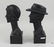 Pair Plaster Busts, Art Deco Style - 3