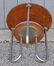 Modern Chrome Round Table W/Black Formica Tops - 3