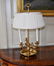 Brass Three Light Bouillotte Table Lamp