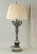 French Bronze & Marble Candelabra Form Lamp