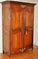 French Fruitwood Carved & Bone Inlaid Armoire
