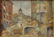 Raffaele Lippi, "Town Interior" Oil On Panel - 3