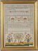 Large Vintage Framed Crewelwork Sampler