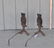 Pair Cast Iron "Owl" Form Andirons - 2