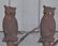 Pair Cast Iron "Owl" Form Andirons - 3