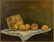 Folk Art Painting "Basket Of Peaches" O/C - 3