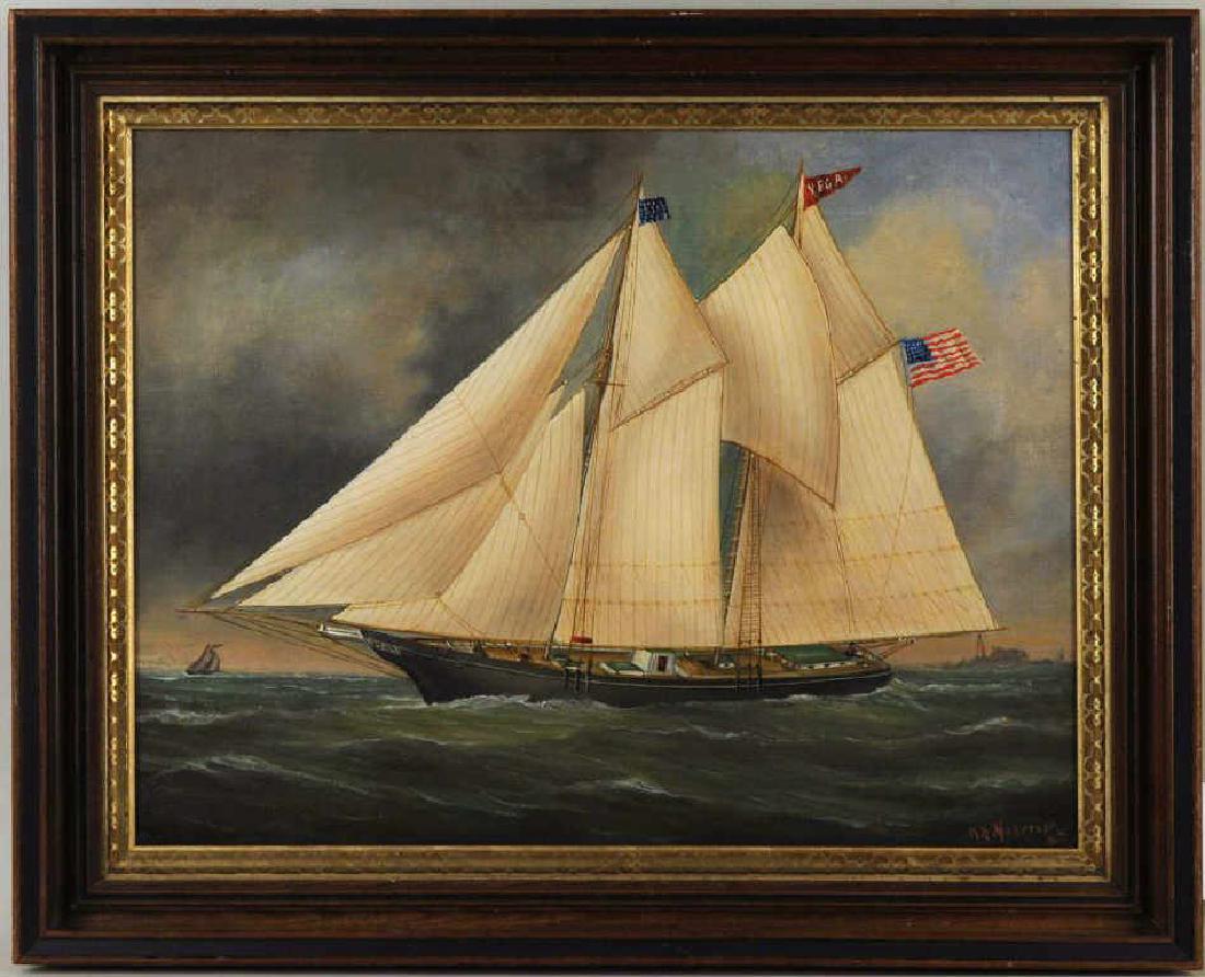 Reginald E. Nickerson, "Vega" Nautical Scene O/C (1 of 5)