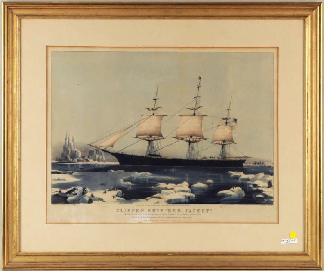 Nathaniel Currier "Clipper Ship Red Jacket" (1 of 6)