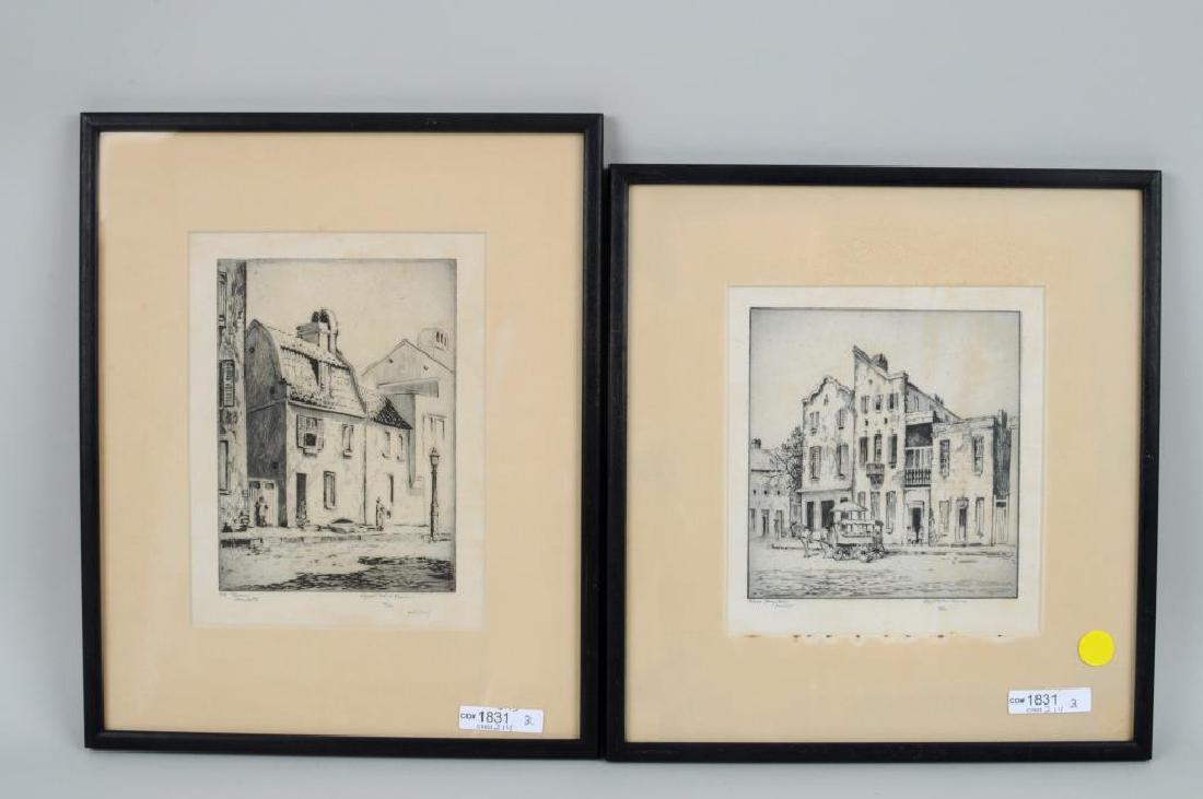 Two Elizabeth O. Verner Charleston Etchings (1 of 5)
