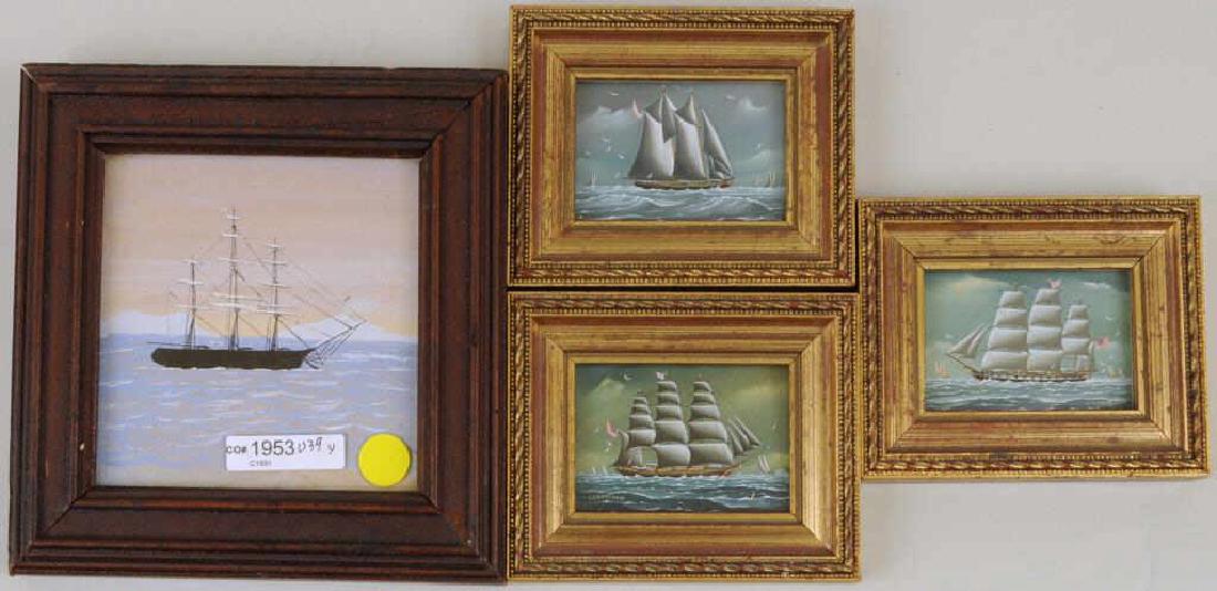 Christopher J. Guise, 3 Miniature Ship Paintings (1 of 4)