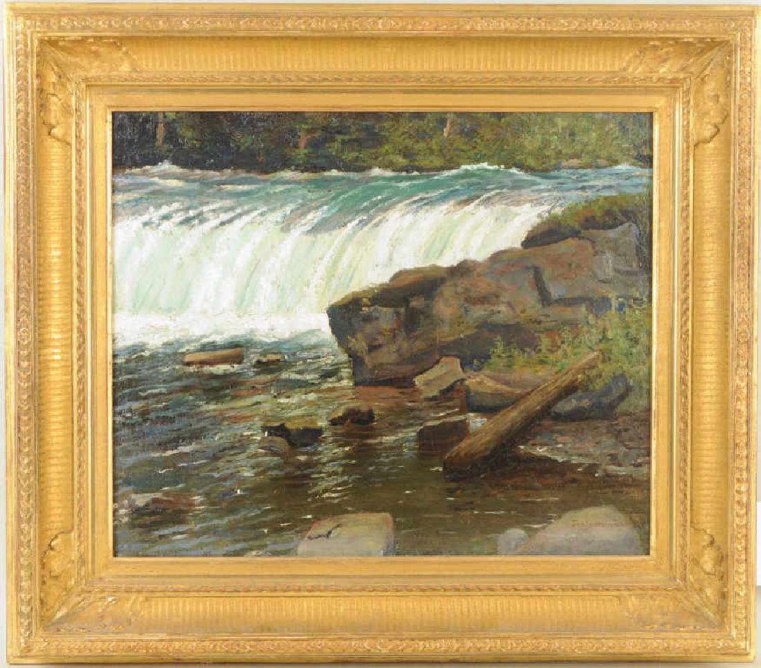 J.F. Brown," Landscape With Waterfall" O/C (1 of 6)