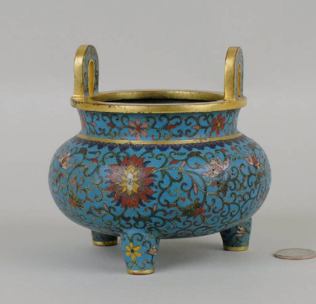Chinese Cloisonne Footed Censer (1 of 5)