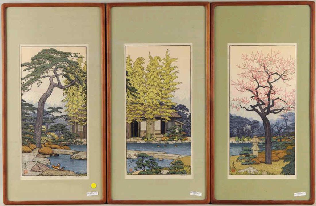 Toshi Yoshida "The Friendly Garden" Triptych (1 of 11)