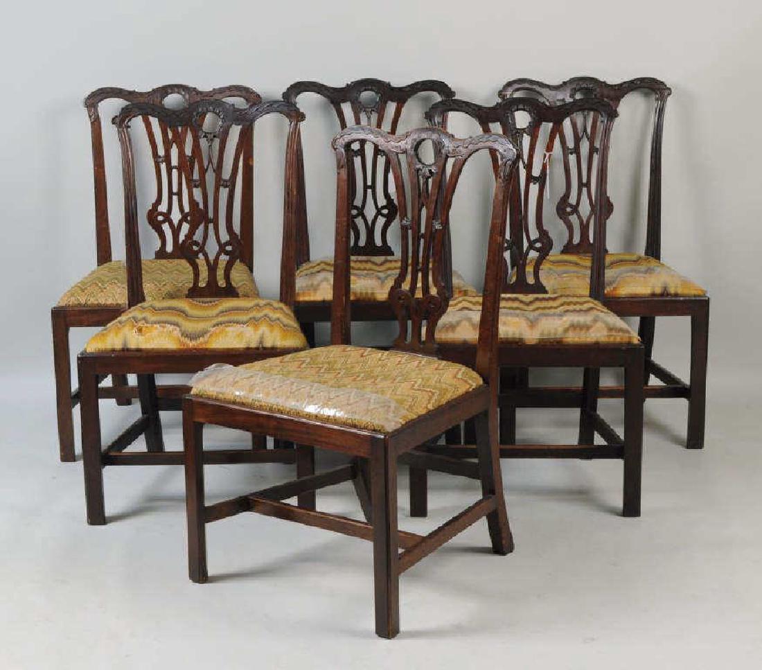 Assembled Set Six George III Carved Side Chairs (1 of 13)