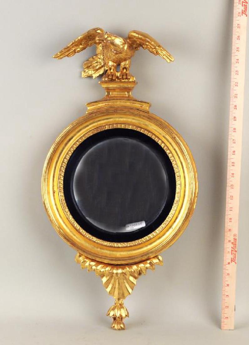 Small Regency Gilded Wood Convex Mirror (1 of 9)