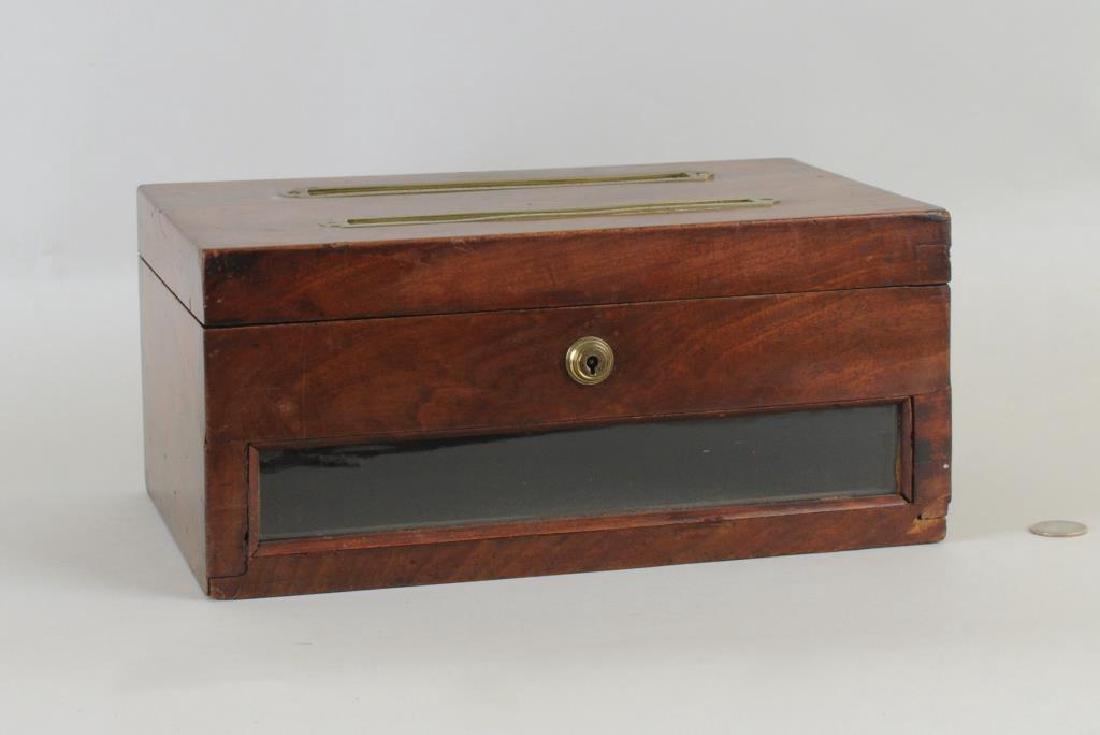 English Brass Mounted Mahogany Locking Post Box (1 of 7)