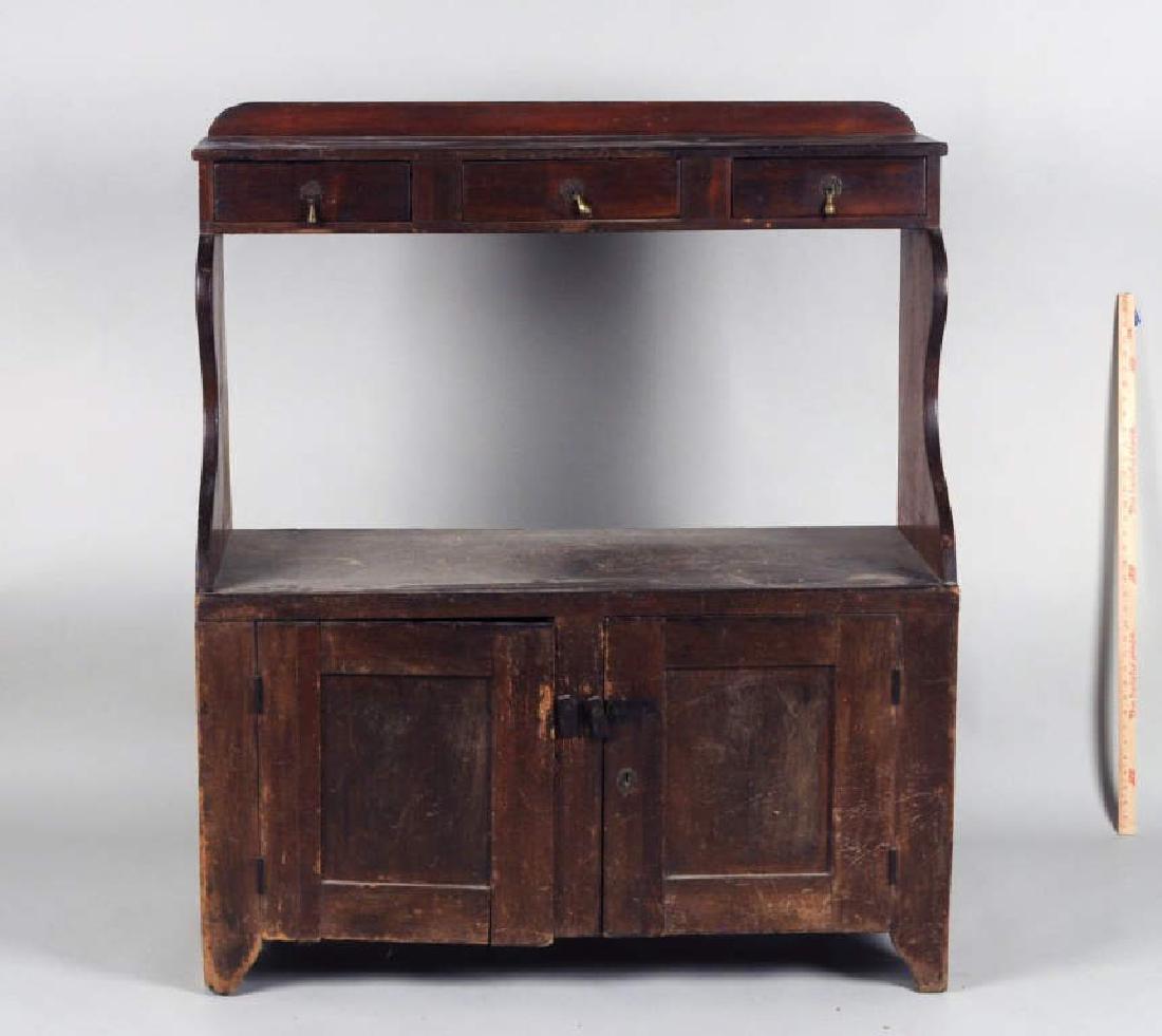 American Country Painted Open Hutch Cupboard (1 of 14)