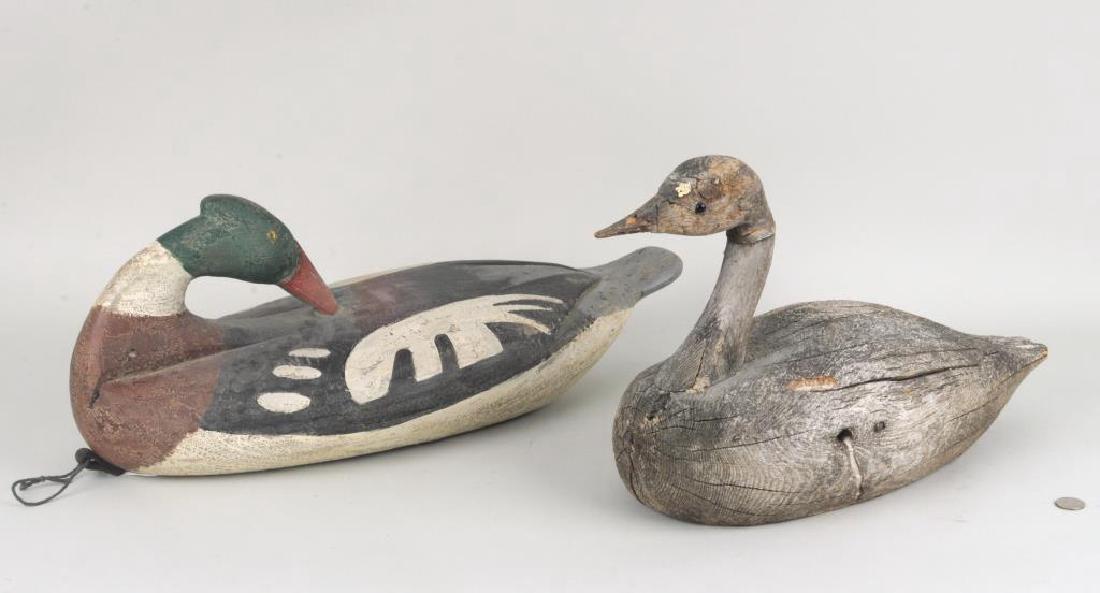 Two Large Carved Duck Decoys (1 of 6)