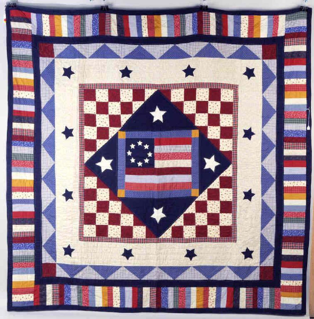 American Patriotic Flag Quilt (1 of 5)