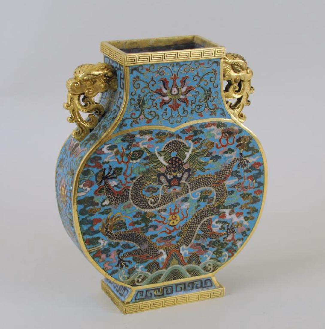 Chinese Cloisonne Enamel Vase, Qianlong Mark (1 of 5)