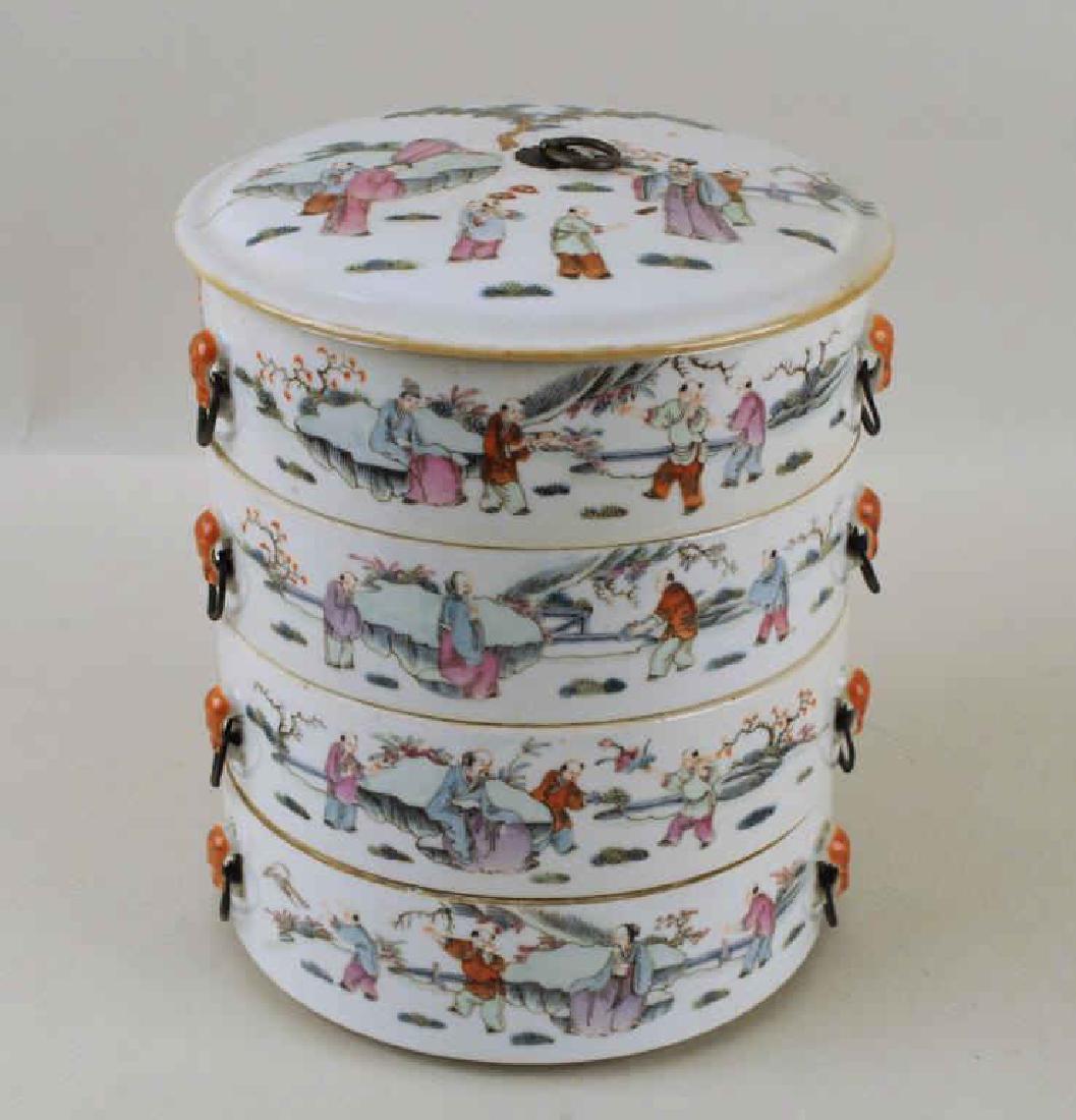 Chinese Porcelain Four-Tier Food Container (1 of 7)