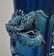 Asian Turquoise Dragon Floor Vase - 5