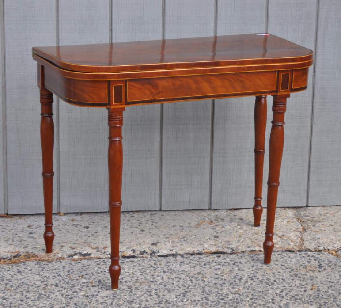 Sheraton Inlaid Mahogany Card Table (1 of 6)