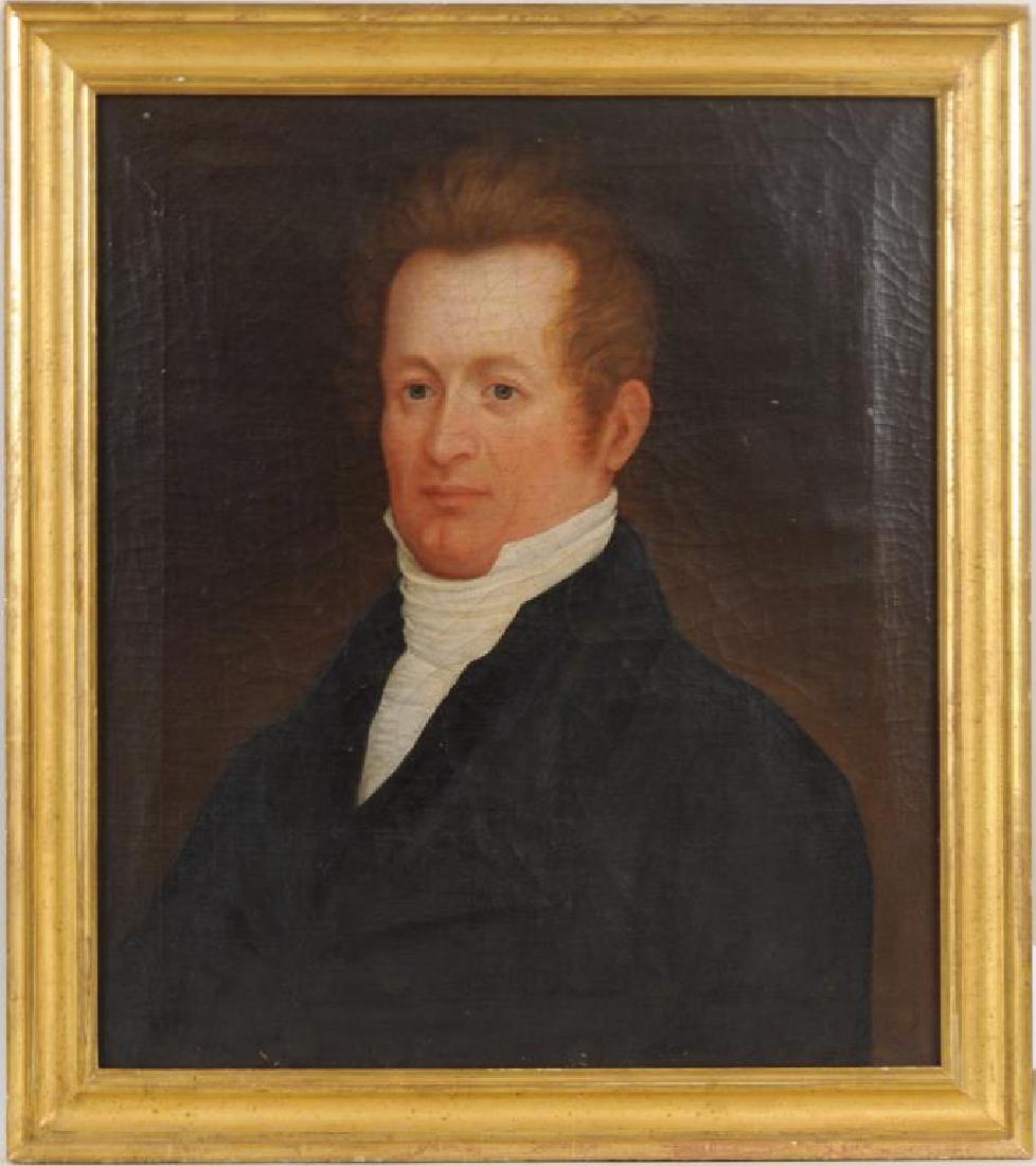 Folk Art Portrait Red Haired Gentleman O/C (1 of 4)