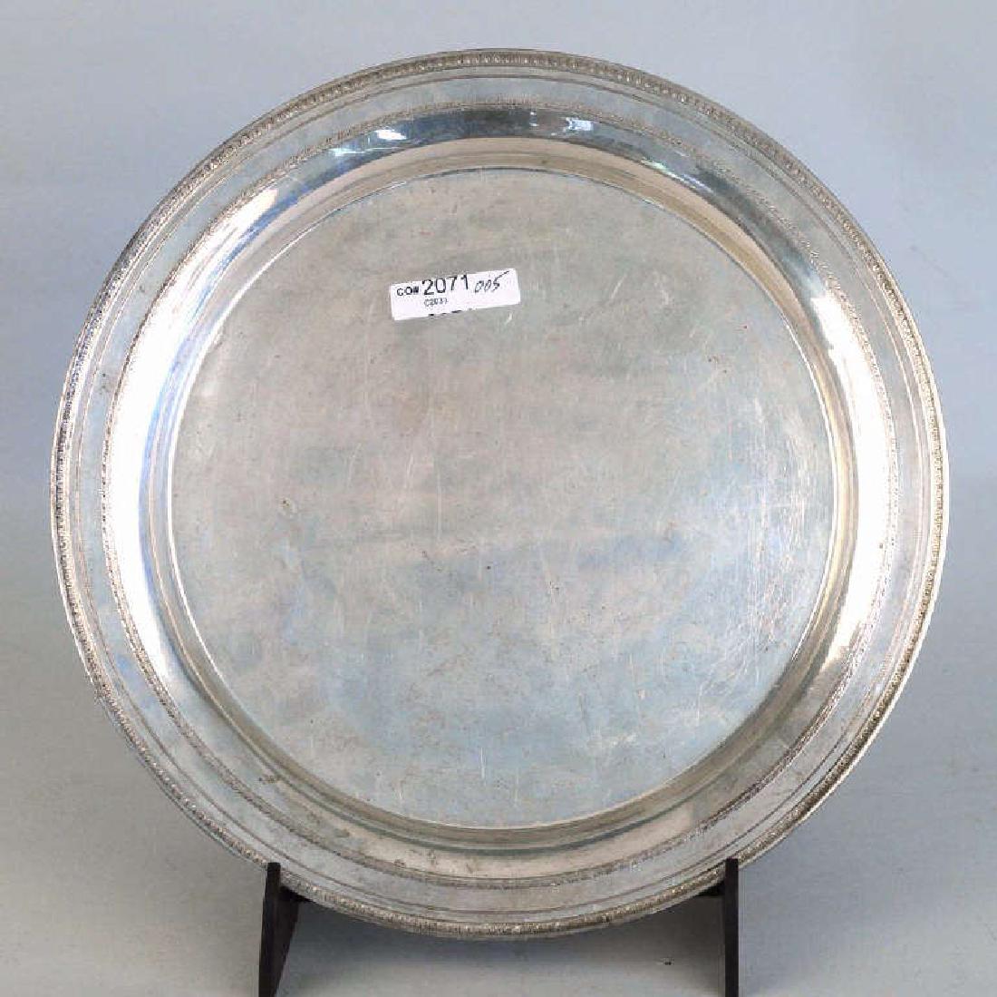 Gorham Sterling Round Tray (1 of 3)
