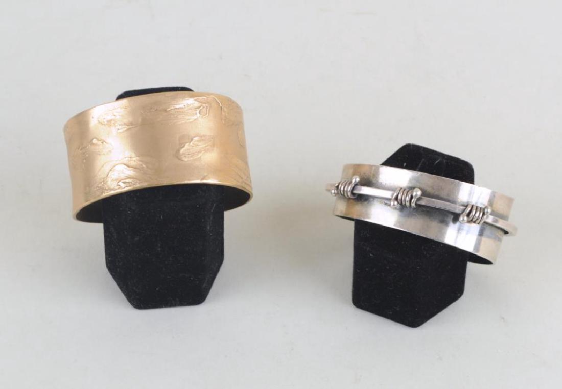 Jules Brenner Sterling Cuff, Modernist Bronze Cuff (1 of 3)