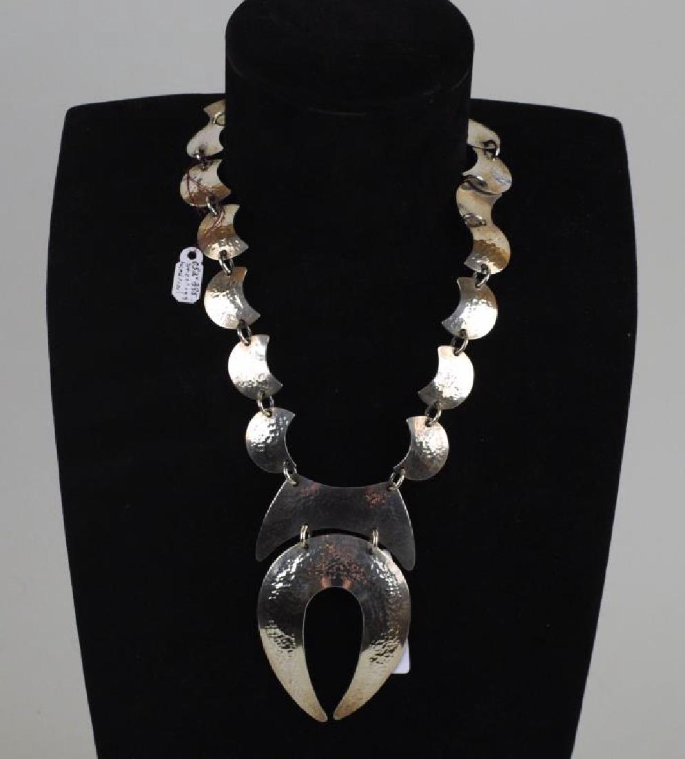 Sterling Hand Hammered Naja Style Necklace (1 of 3)