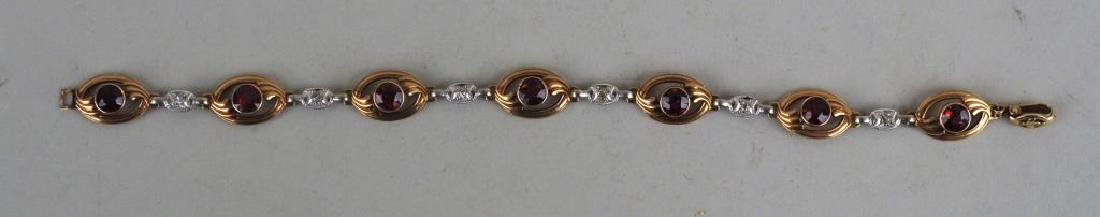14K Gold, Diamond & Ruby Link Bracelet (1 of 3)