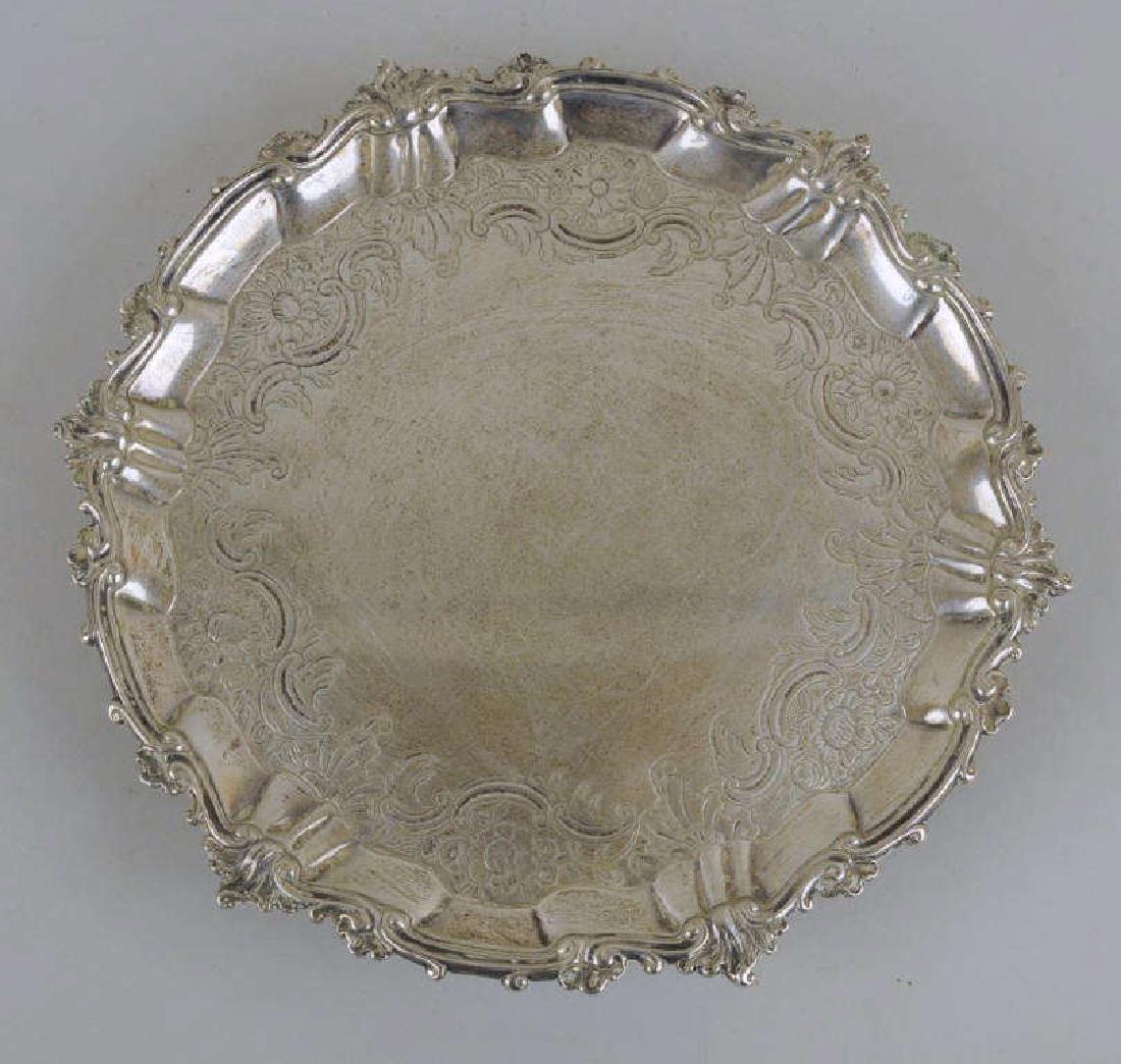 Scottish Georgian Sterling Scalloped Footed Salver (1 of 6)
