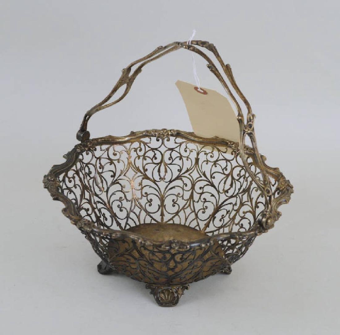 Howard & Co. Sterling Pierced Swing Handled Basket (1 of 9)