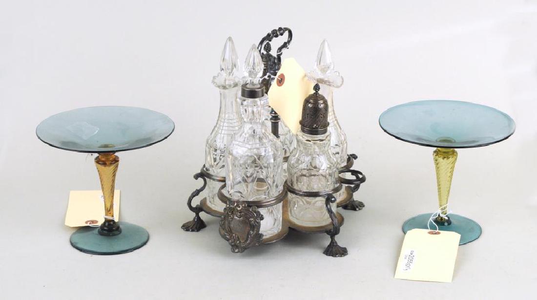 Old Sheffield Cruet Set, Pair Venetian Tazza (1 of 5)