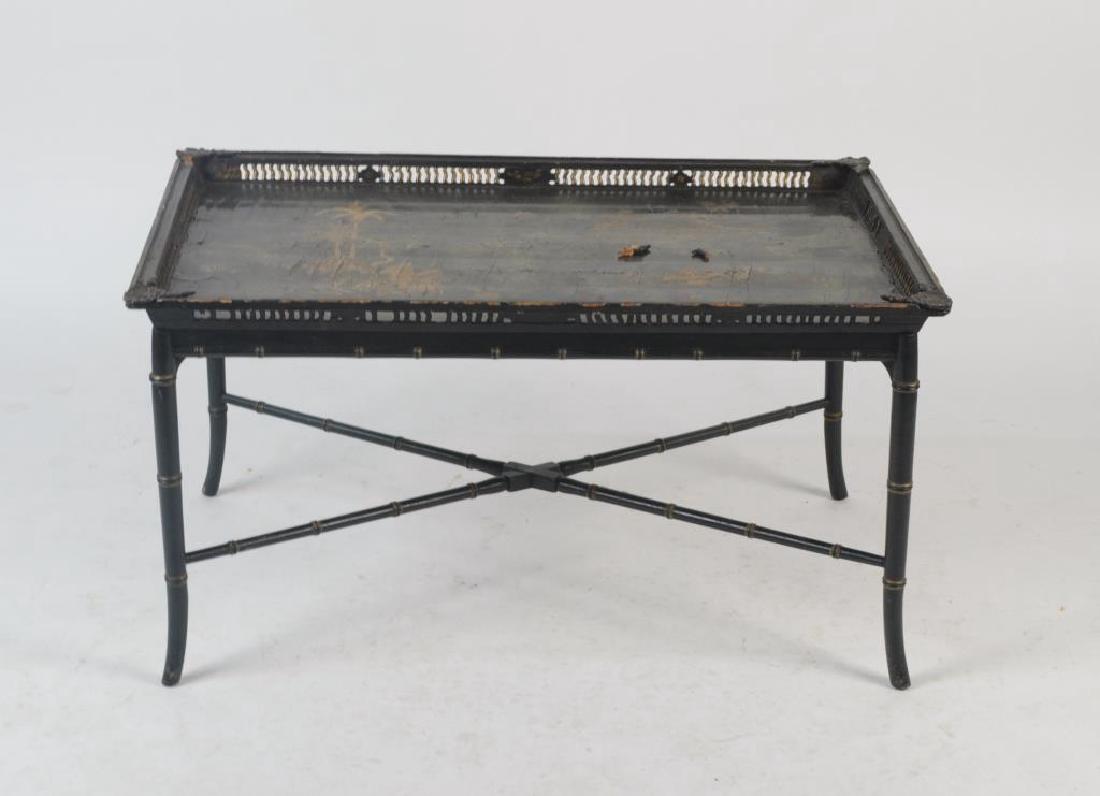 Chinoiserie Gilt Decorated Lacquer Tray (1 of 5)