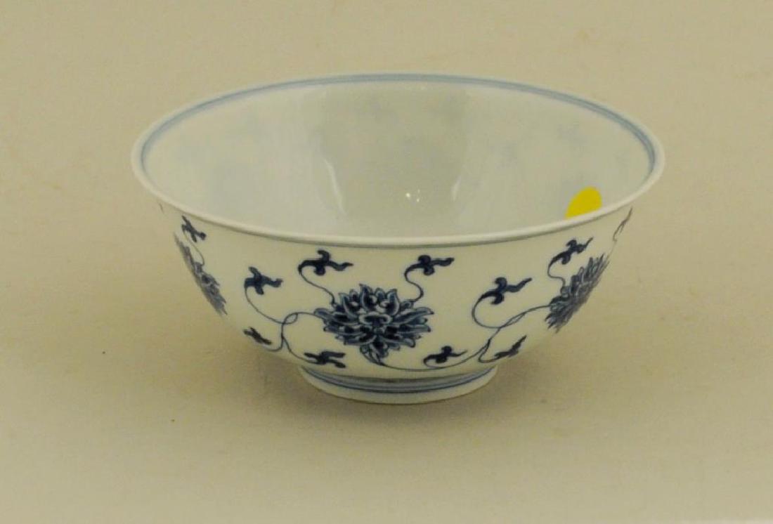 Chinese Blue & White Flower Bowl (1 of 6)