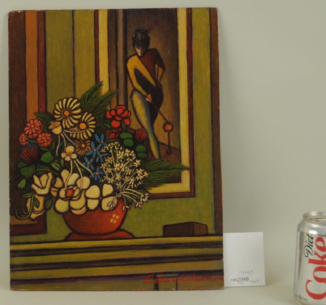 Larry Edwardson Oil On Masonite "Still Life" (1 of 2)