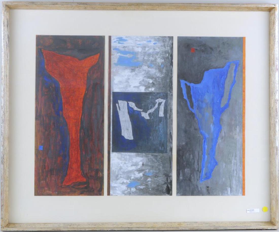 Modernist School Triptych Mixed Media Collage (1 of 3)
