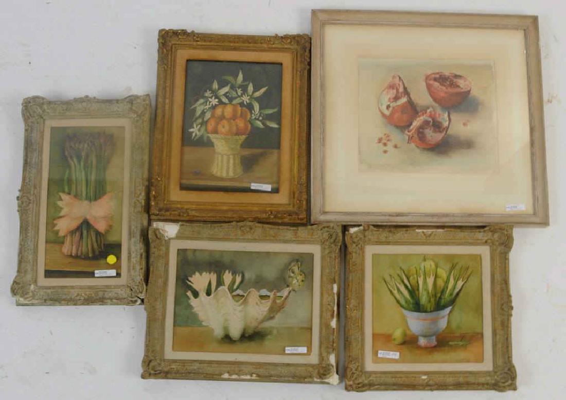Group Five Watercolor Still Lifes by Richard Menol (1 of 9)