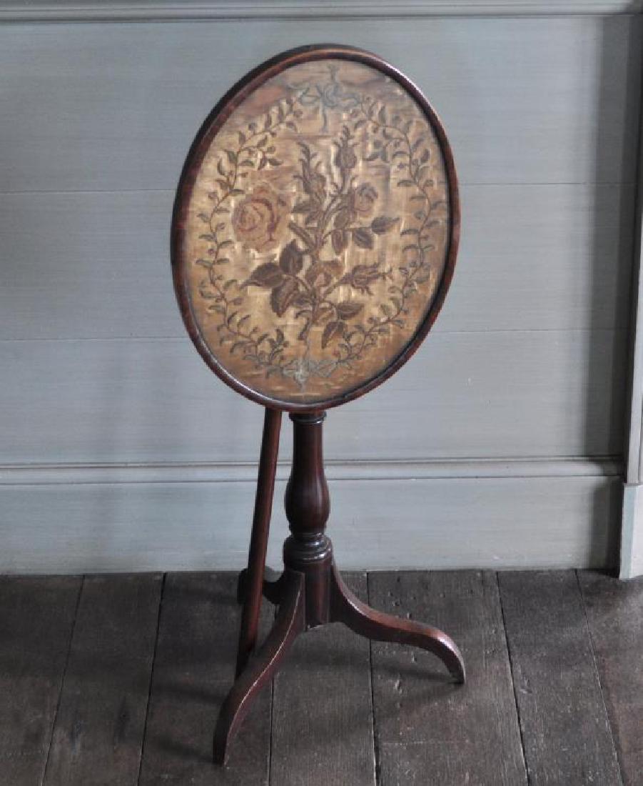 English Sheraton Mahogany Fire Screen (1 of 7)