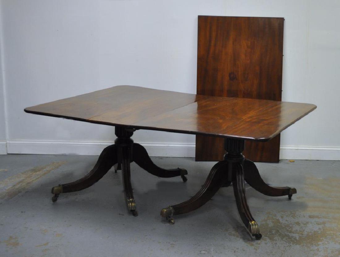 English Regency Mahogany Two Pillar Dining Table (1 of 10)