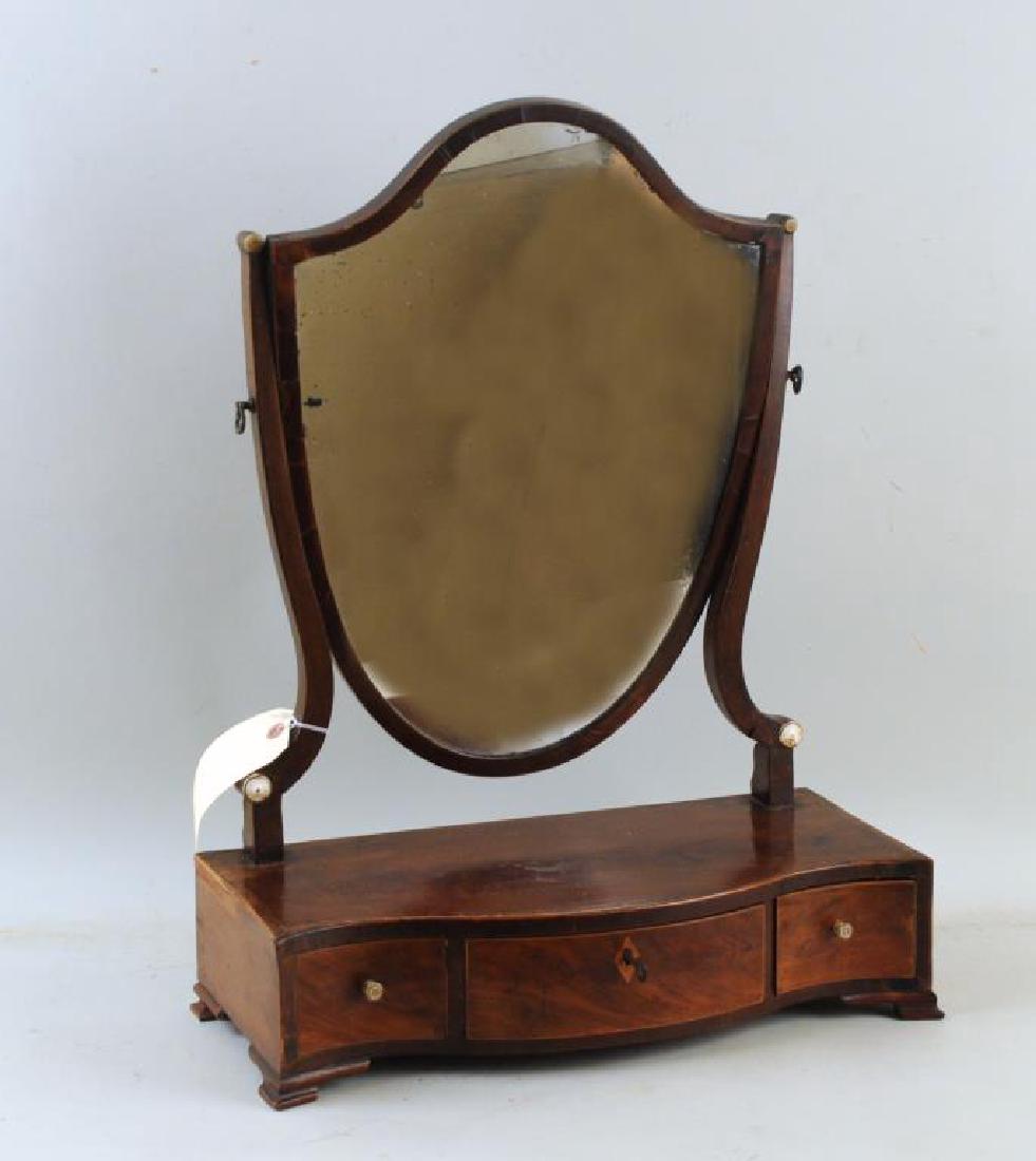 English Sheraton Serpentine Dressing Mirror (1 of 10)