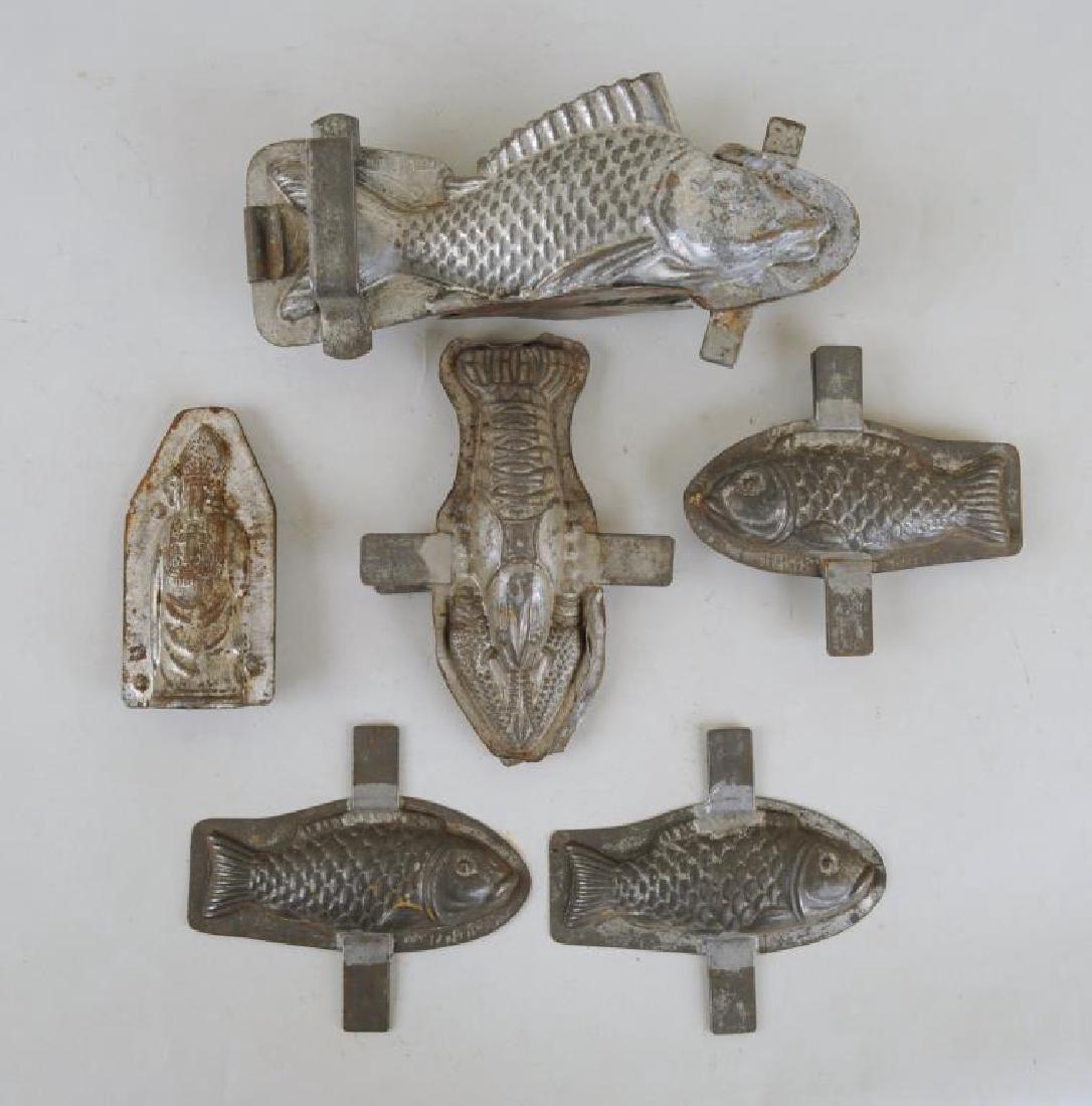 Group Five Vintage French Metal Molds (1 of 8)