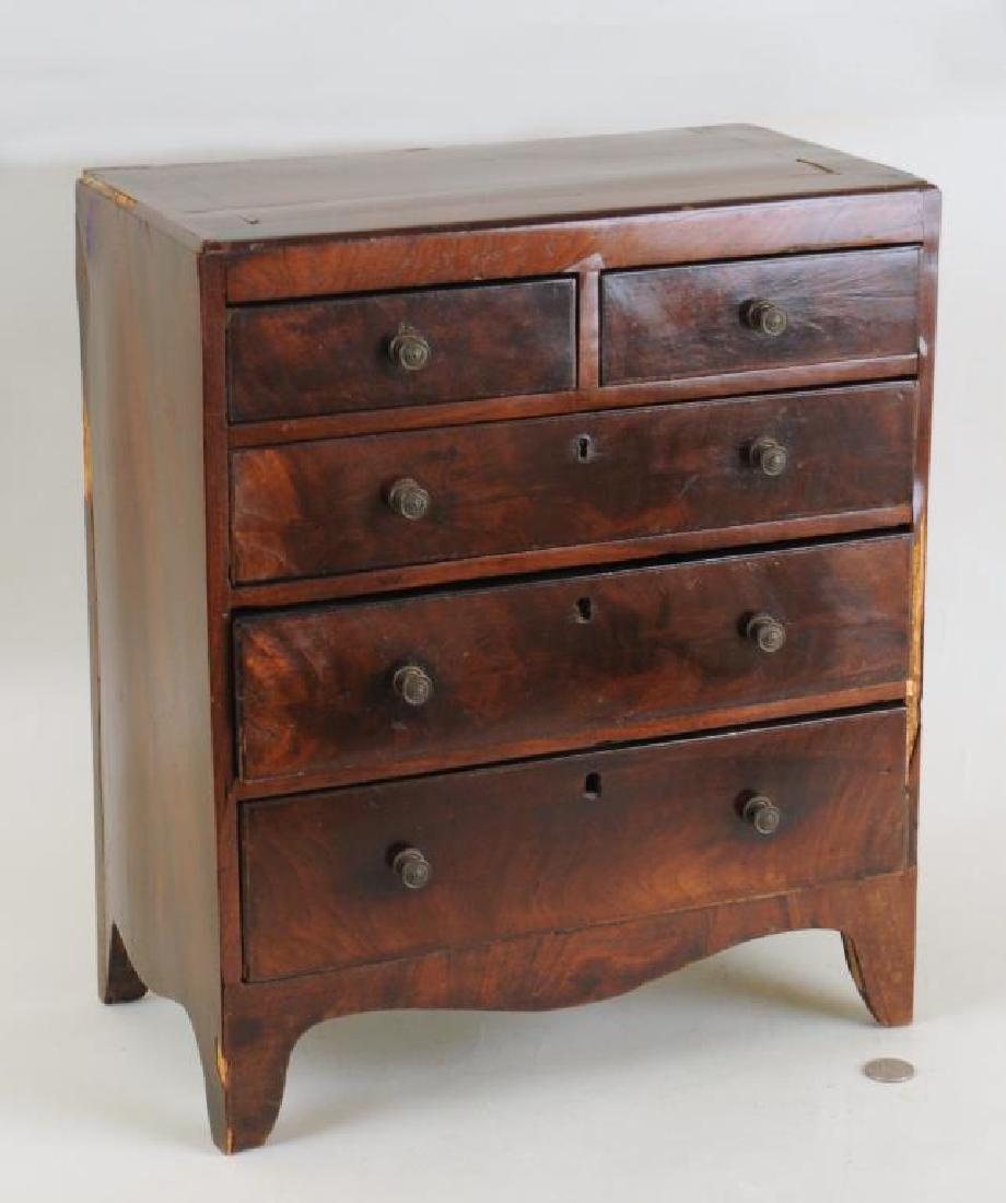 George III Miniature Inlaid Mahogany Chest (1 of 7)