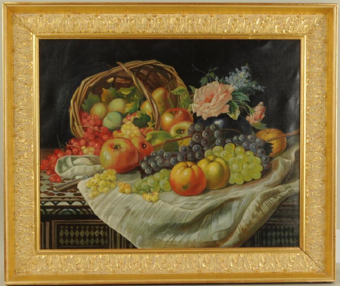 Edward Beyer, Still Life With Fruit O/C (1 of 3)