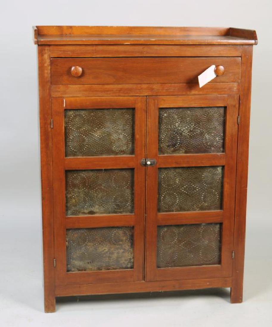 American Country Pine & Tin Pie Safe (1 of 6)