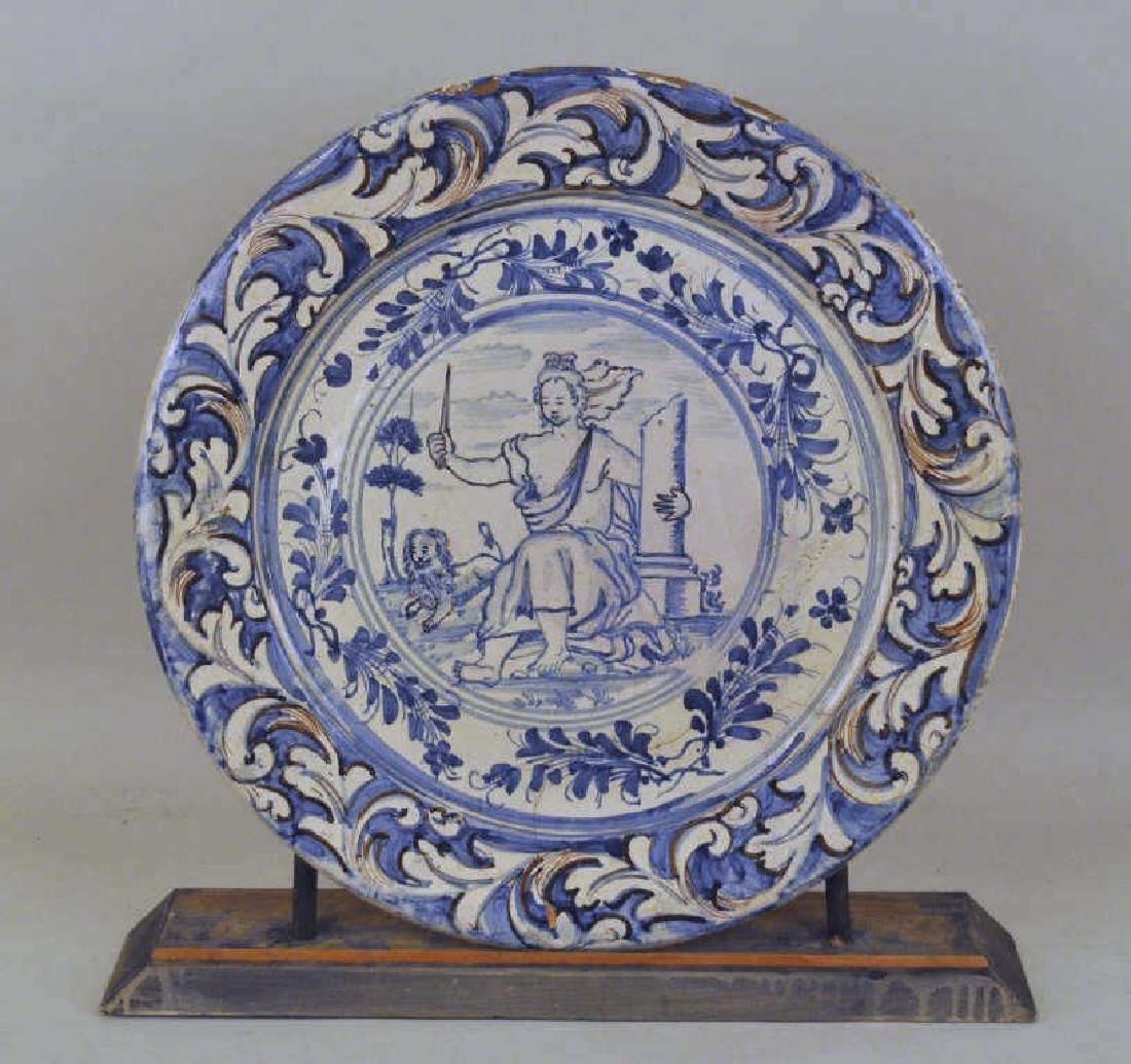 Large Dutch Blue & White Delft Charger (1 of 6)